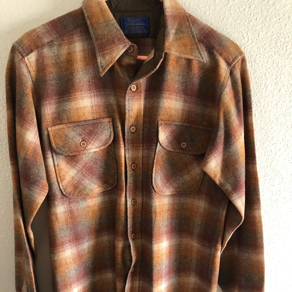 Vintage Pendleton Shadow Plaid Flannel